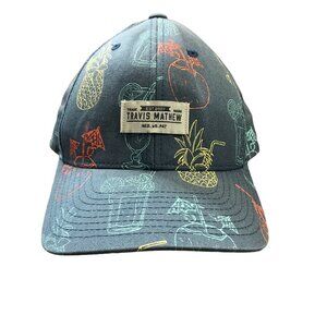 TravisMathew Snapback Hat Tropical‎ Drink Cocktail All Over Print 100% Cotton OS